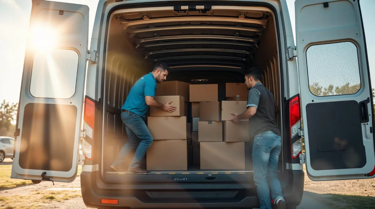 Cartons préparés pour un déménagement professionnel